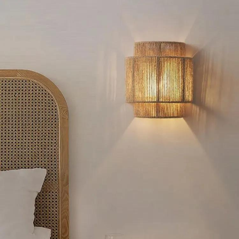 Echo of the Past Wall Lamp - Japandi Rattan