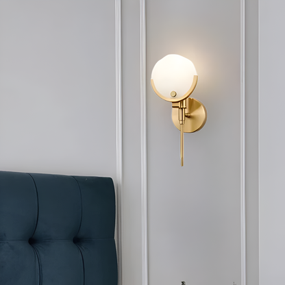 The Shine of Gold and Marble Wall Lamp