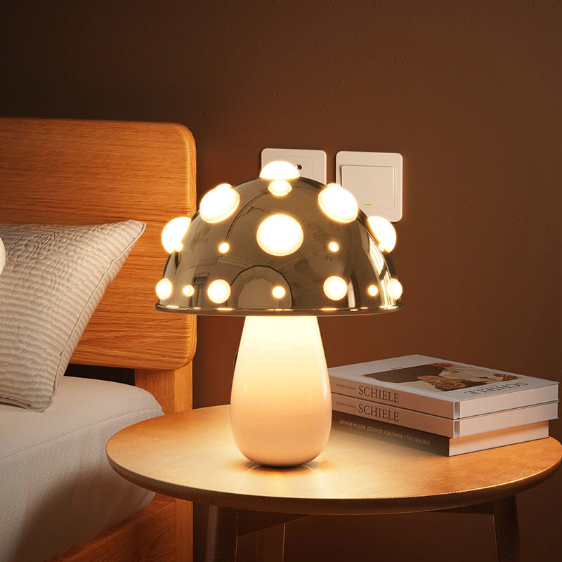 Lampe de table LED champignon créatif contemporain