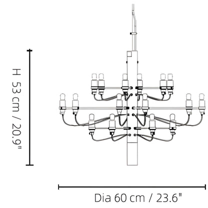 Lámpara colgante de múltiples luces LED Luxury Bloom