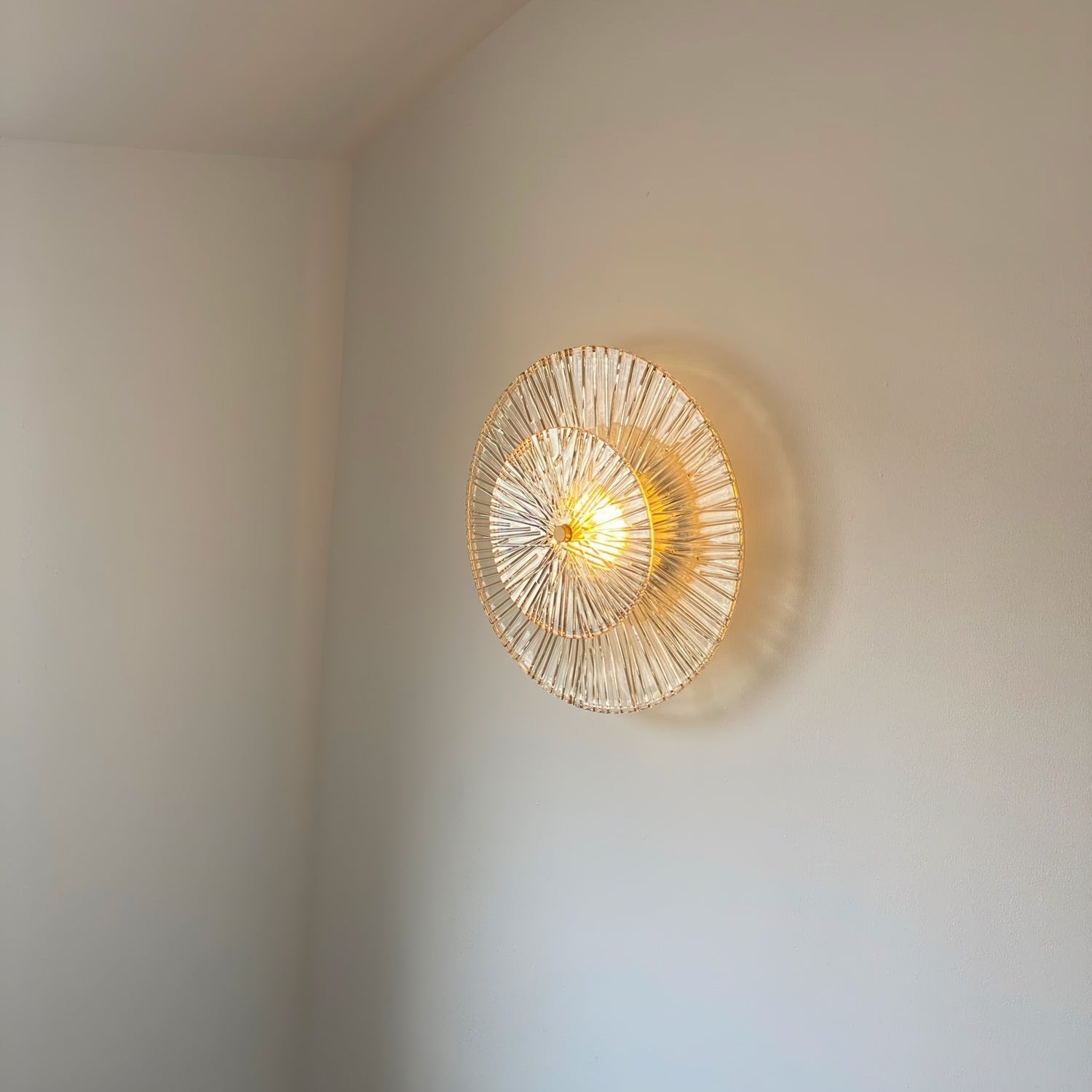 Ronde Kristallen Wandlamp