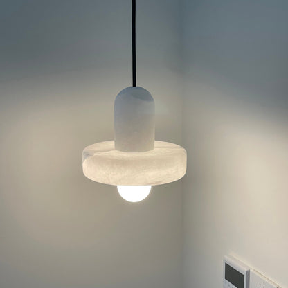 White Alabaster Marble Pendant Lamp