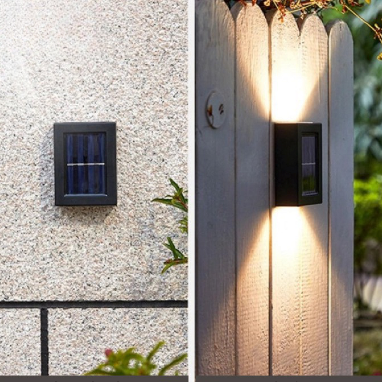 SolarGlow - Wireless LED Solar Wall Lamps Deluxe for a perfect atmosphere in your garden