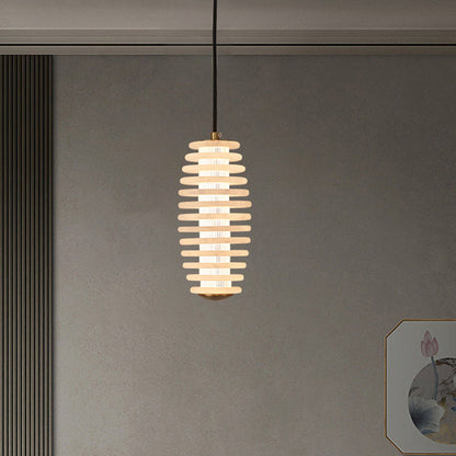 Lustre LED en acrylique creux rond scandinave