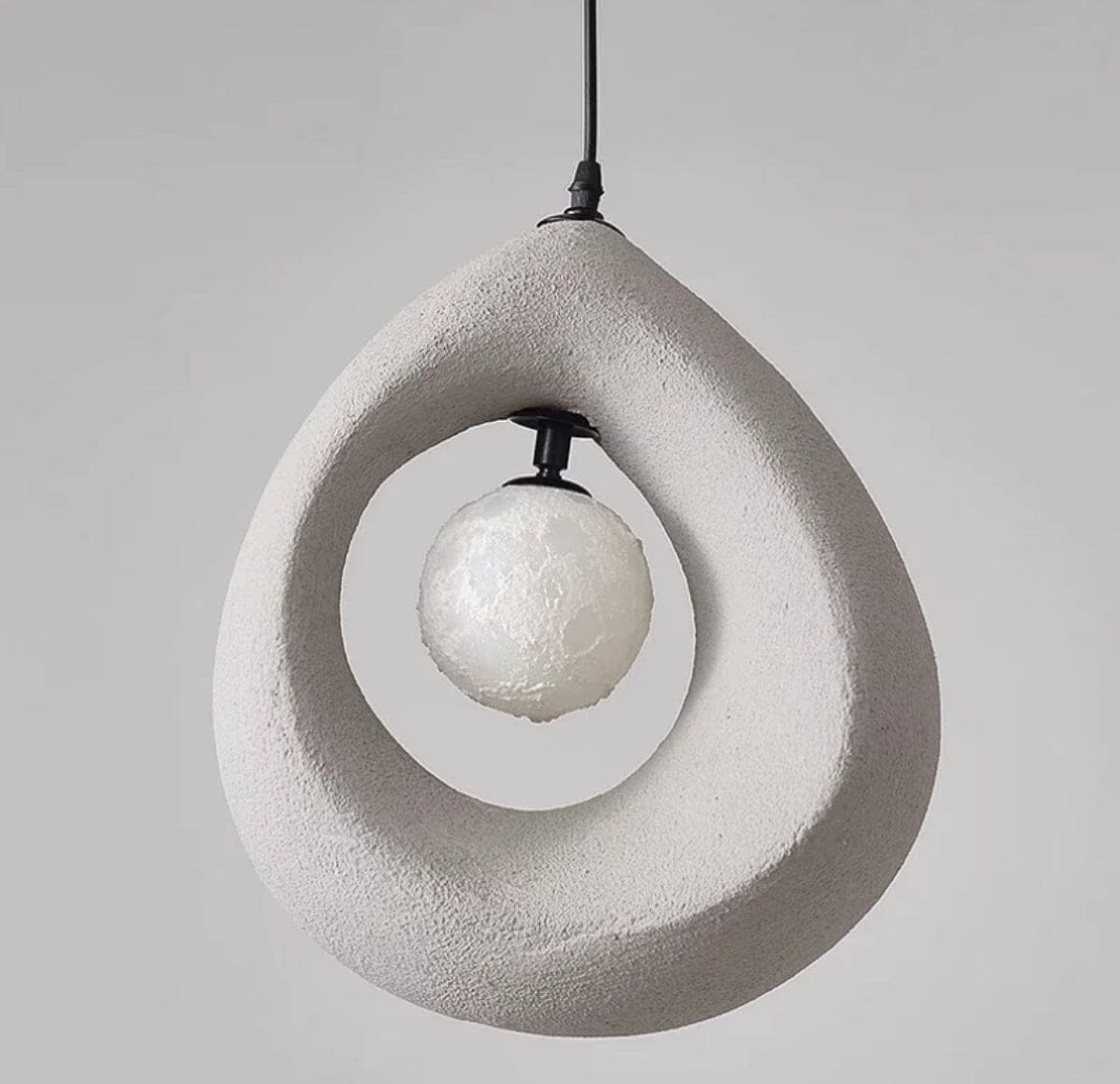 Lampe à pendentif en résine Hayami Wabi Sabi japonaise