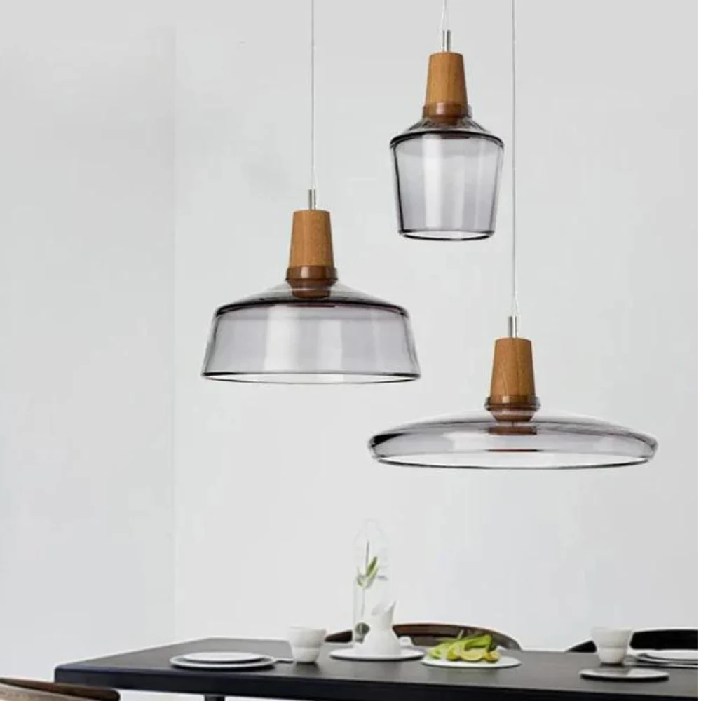 Lustre en verre industriel nordique moderne