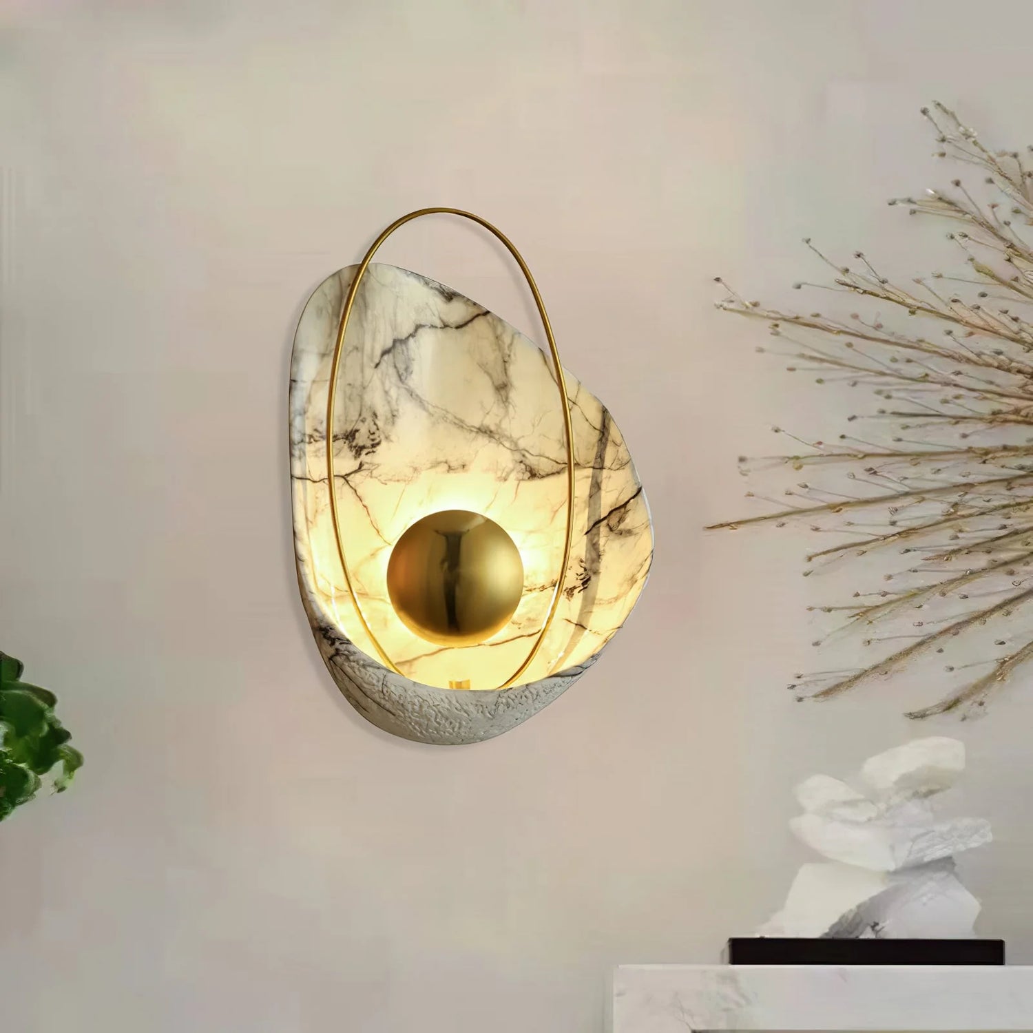 Artisan Shell Resin Wall Lamp