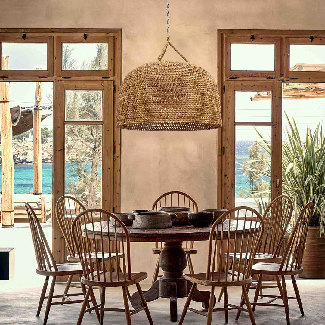 Natural Shadow Rattan Japandi Pendant Light