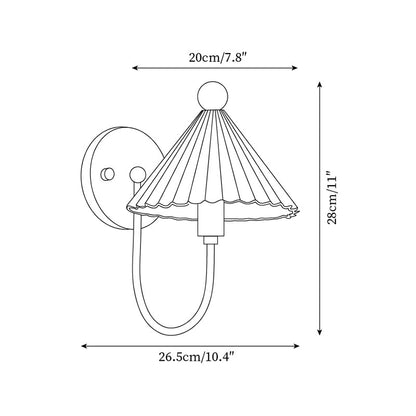 Lámpara de pared de madera maciza nórdica para la mesita de noche