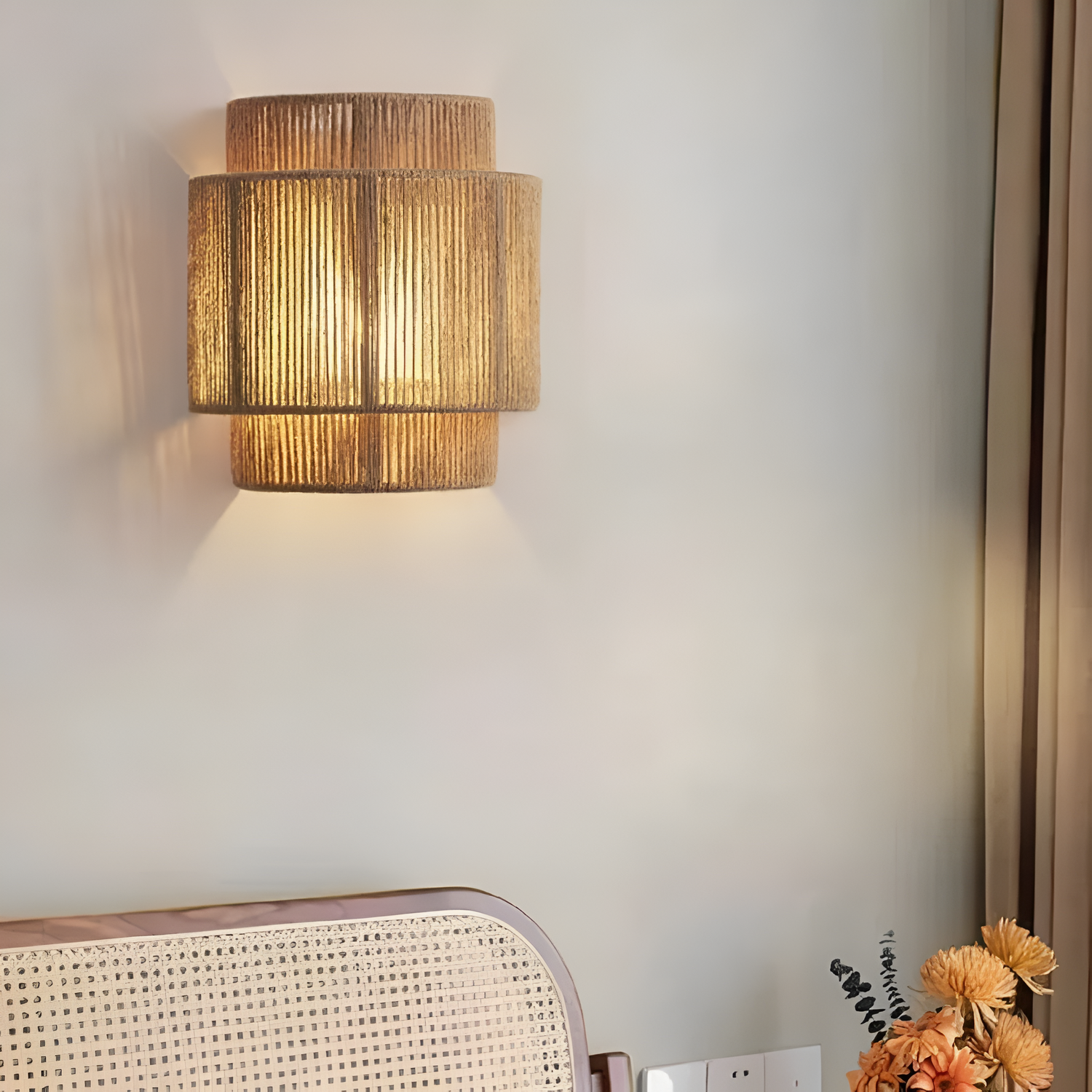 Bohemian Vintage Hand Woven LED Wall Lamp