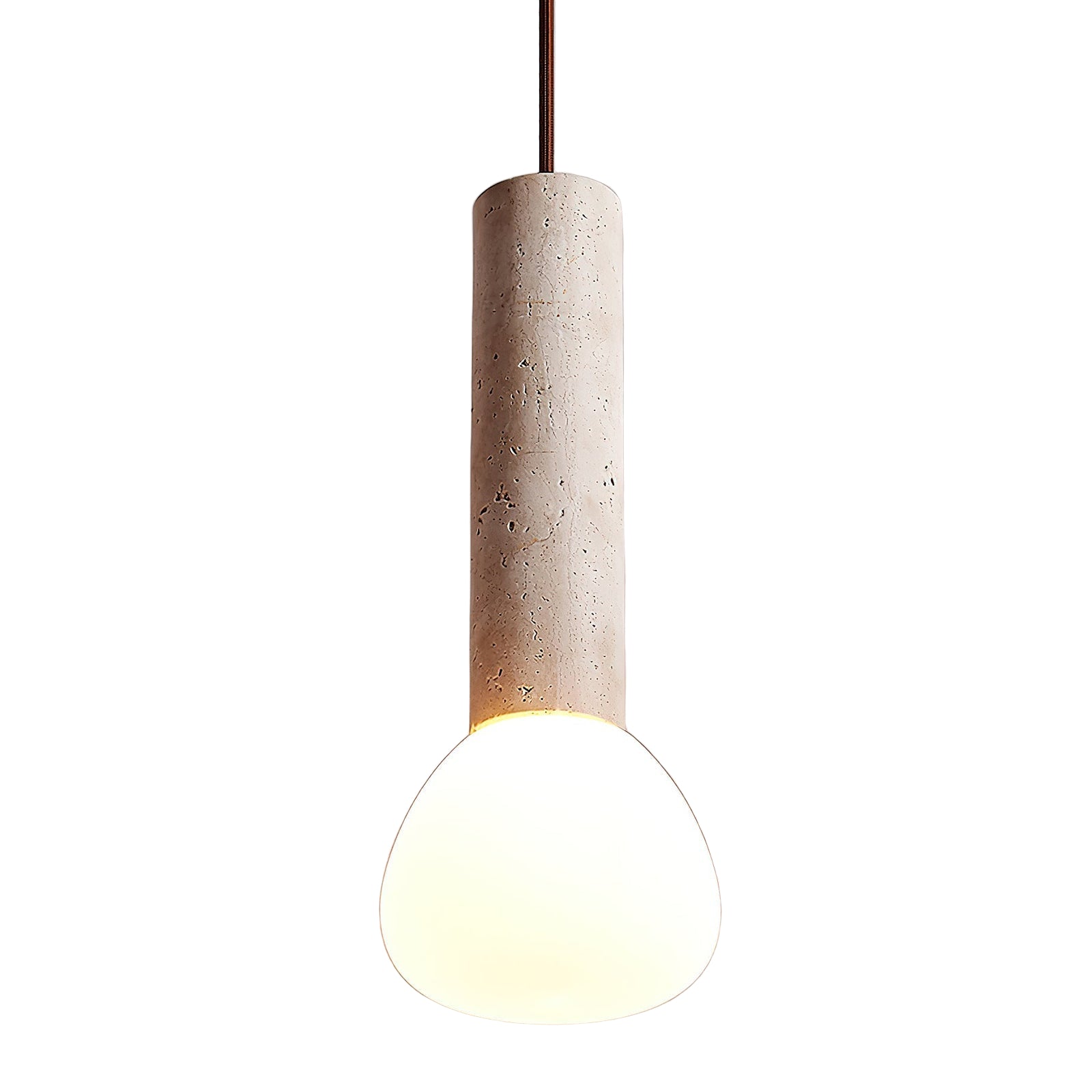 Elegant Travertine Cream Style Pendant Light