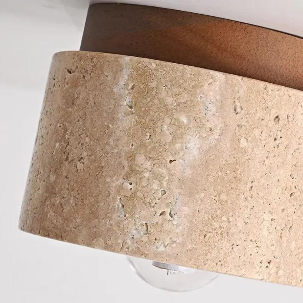 The Yellow Stone Travertine Ceiling Lamp