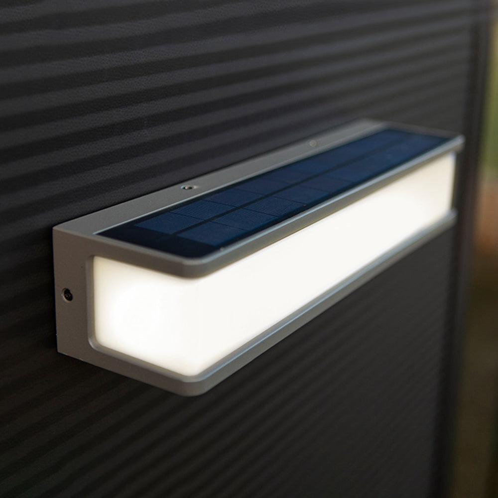 Modern Minimalist Rectangular Acrylic Sensor Solar Outdoor Wall Lamp