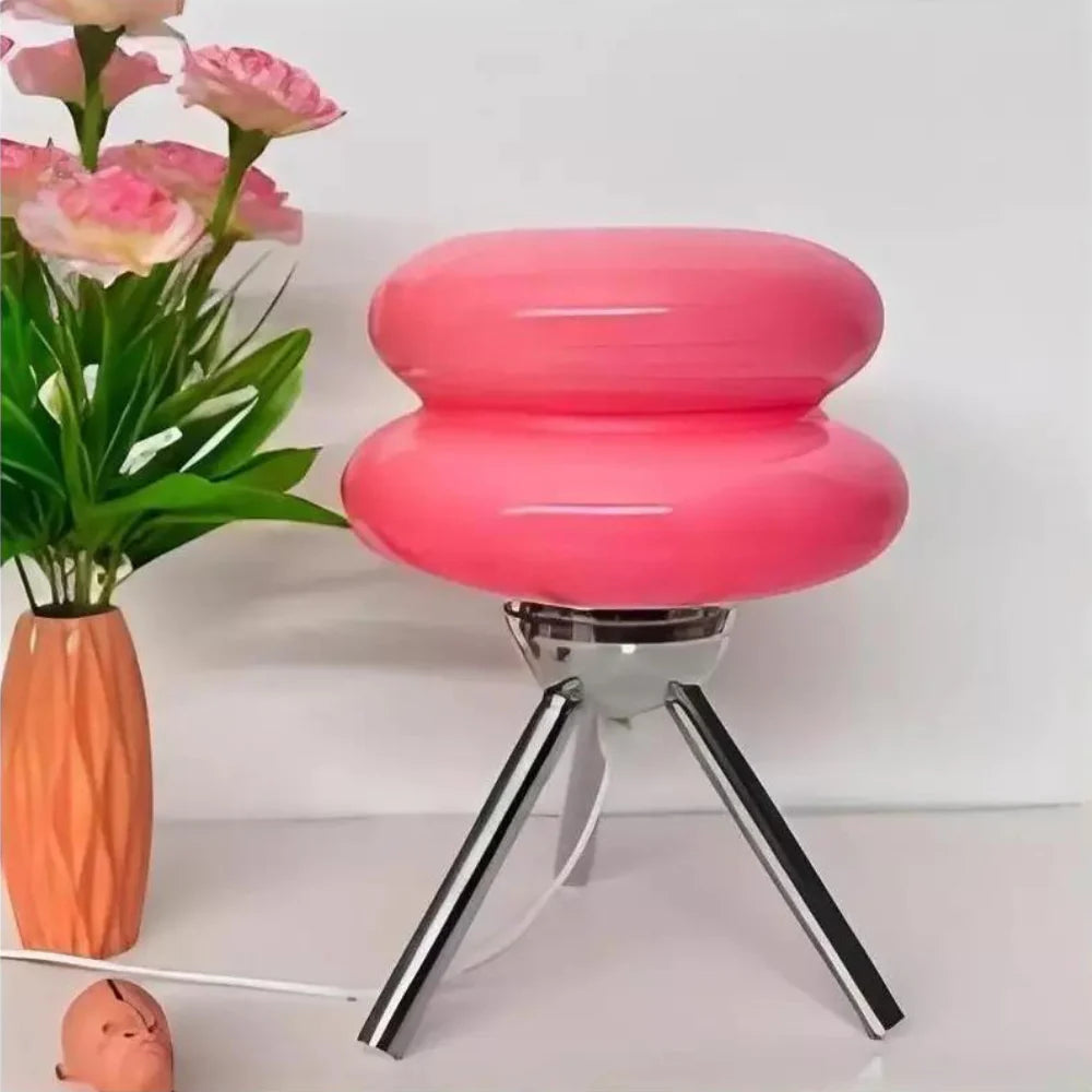 Lámpara de mesa trípode sueño pastel