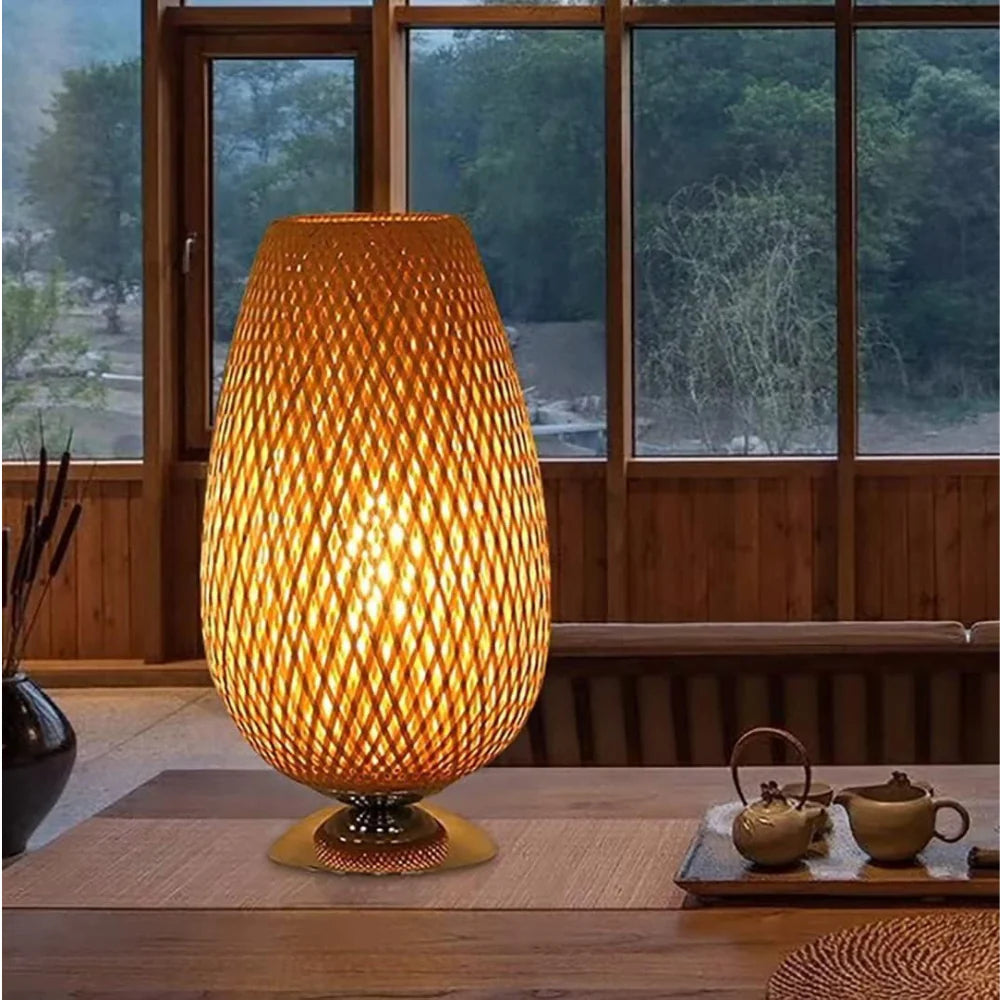 Handcrafted Sustainable Bamboo Table Lamp