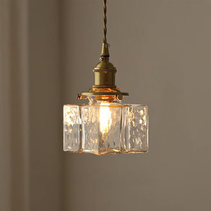 Jewel Brass Vintage Glass Pendant Light
