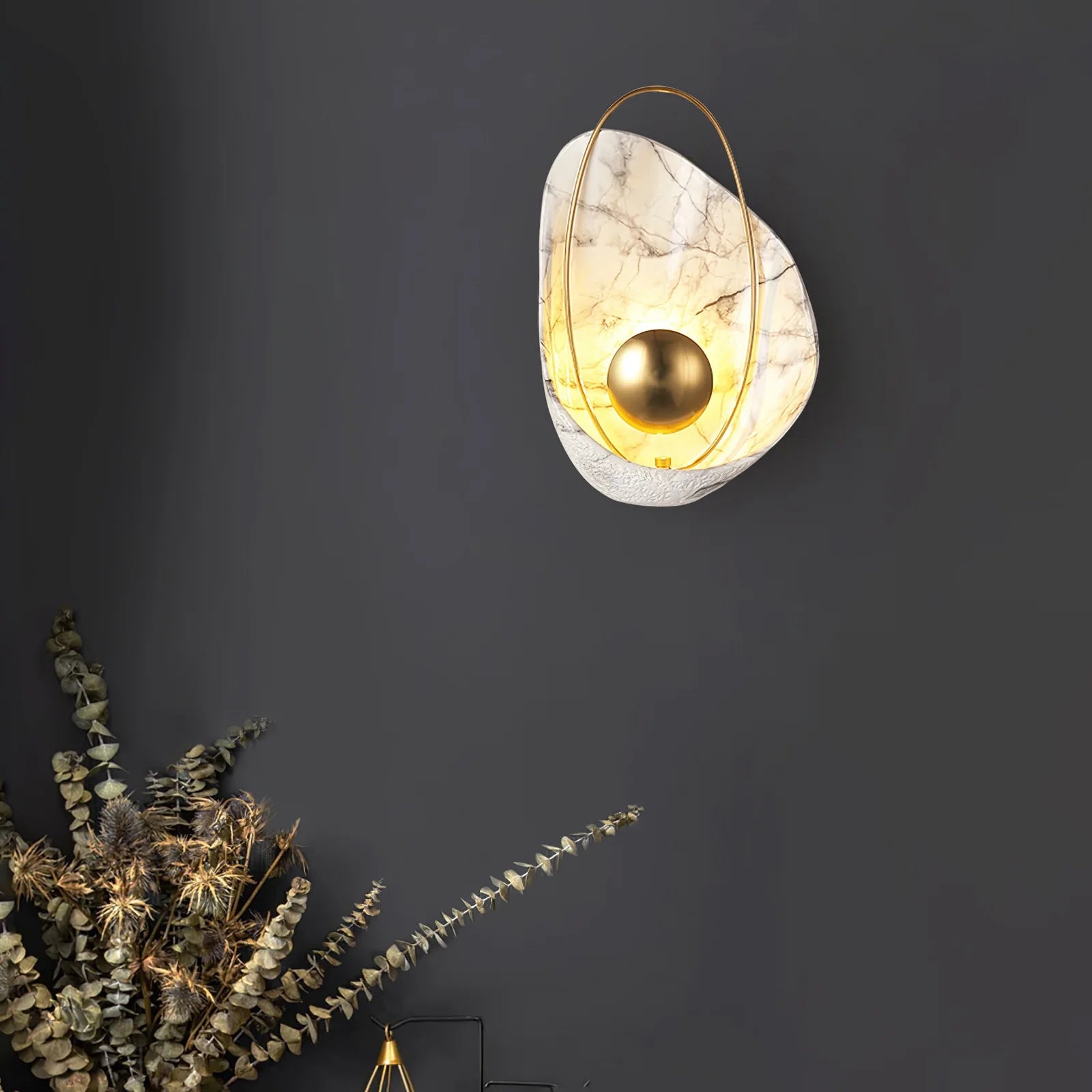 Artisan Shell Resin Wall Lamp