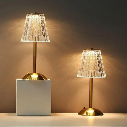 Golden Crystal Elegance Wireless Table Lamp