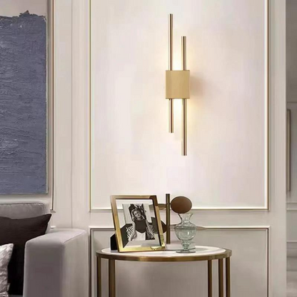 Refined Radiance Marble Accents Wall Lamp