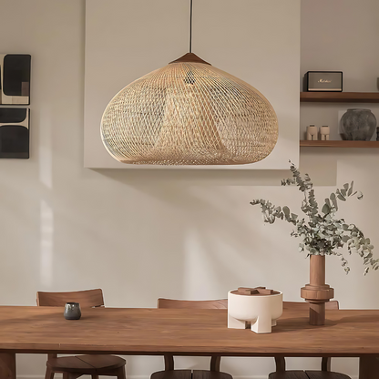 Elegant Handmade Rattan Pendant Light