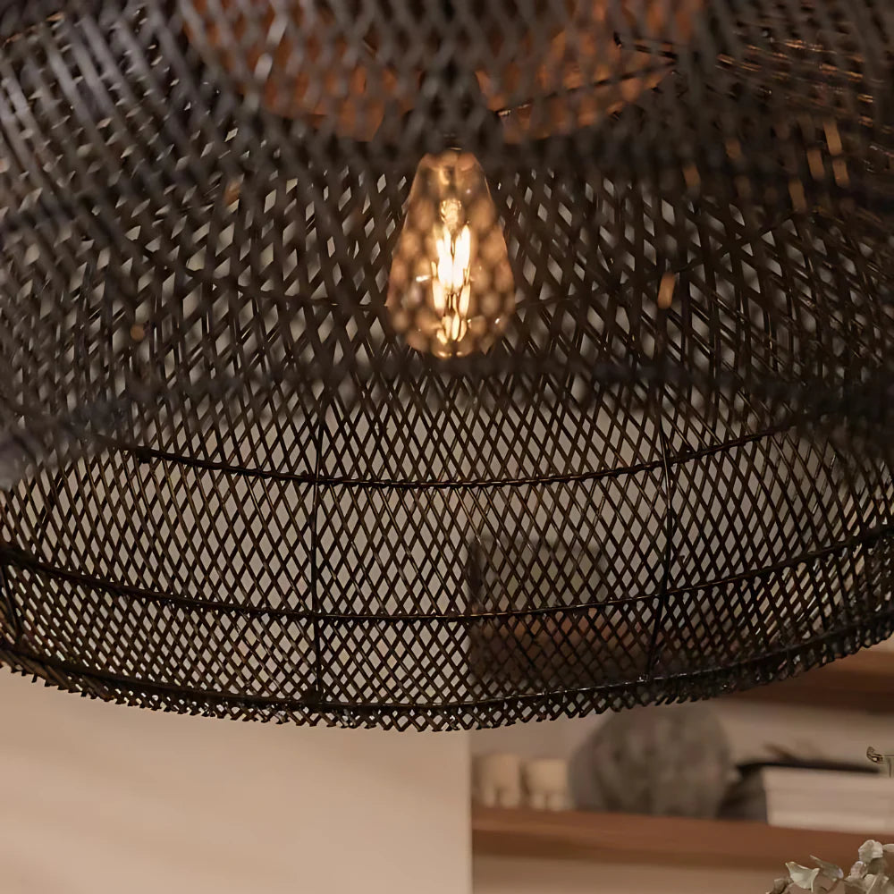 Boho Style Rattan Pendant Light