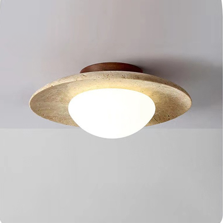 Natuurlijke Noordse Minimalistische Travertin Plafondlamp