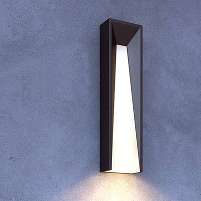 Modern Rectangular Metal IP65 Waterproof Outdoor Wall Lamp