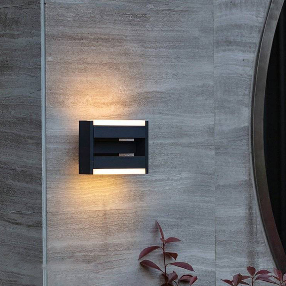 Modern Rectangular Rotatable Outdoor Wall Lamp