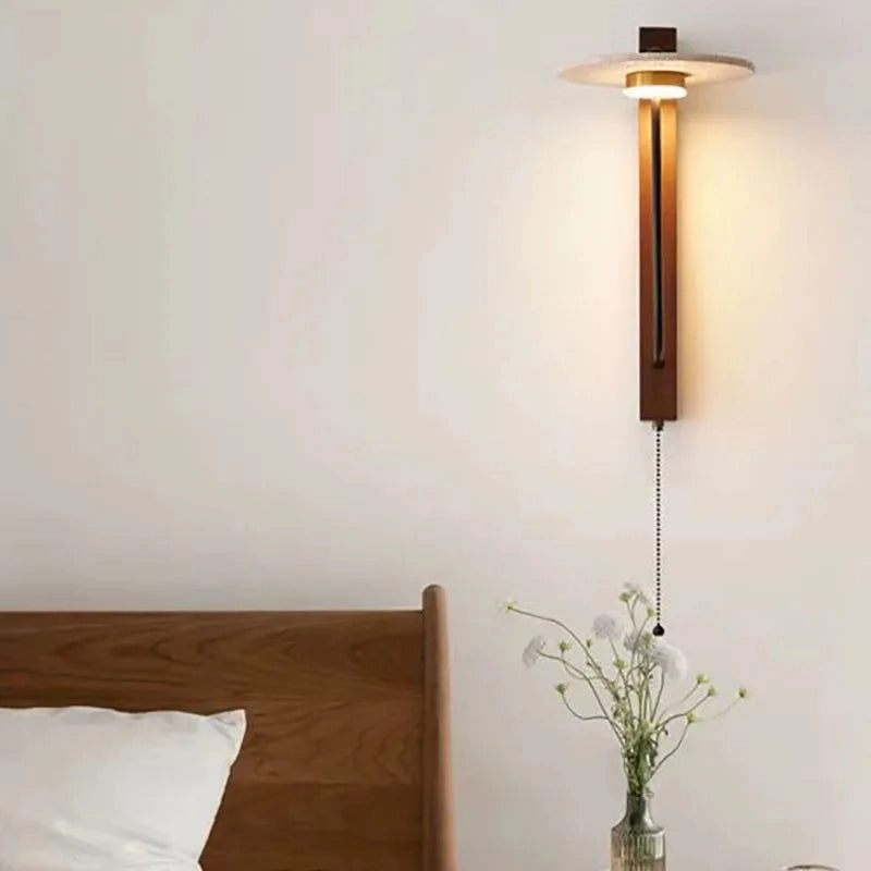 Travertine Oriental Style Wall Lamp