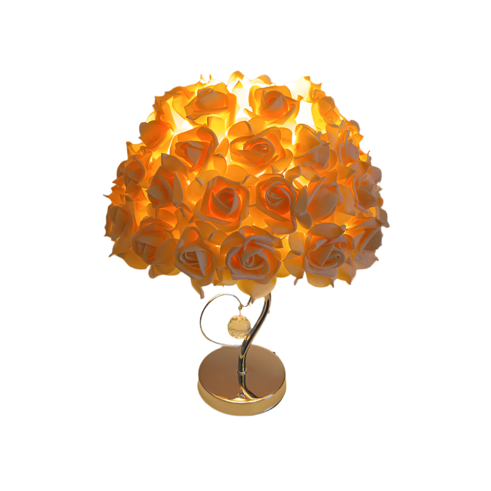 Creative Flower Iron Fabric Table Lamp