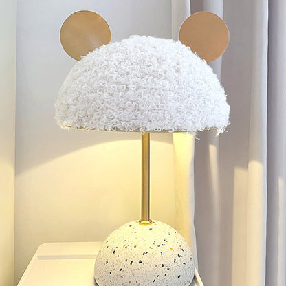 Creative Dome Iron Fabric Stone Table Lamp