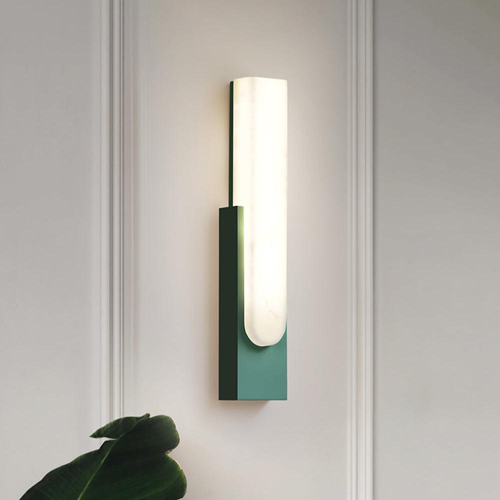 Lámpara de pared LED de alabastro artificial Agatha