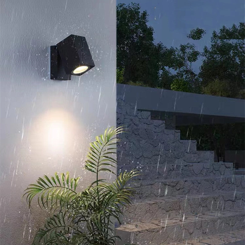 Outdoor Rotatable Metal Spotlight Wall Lamp