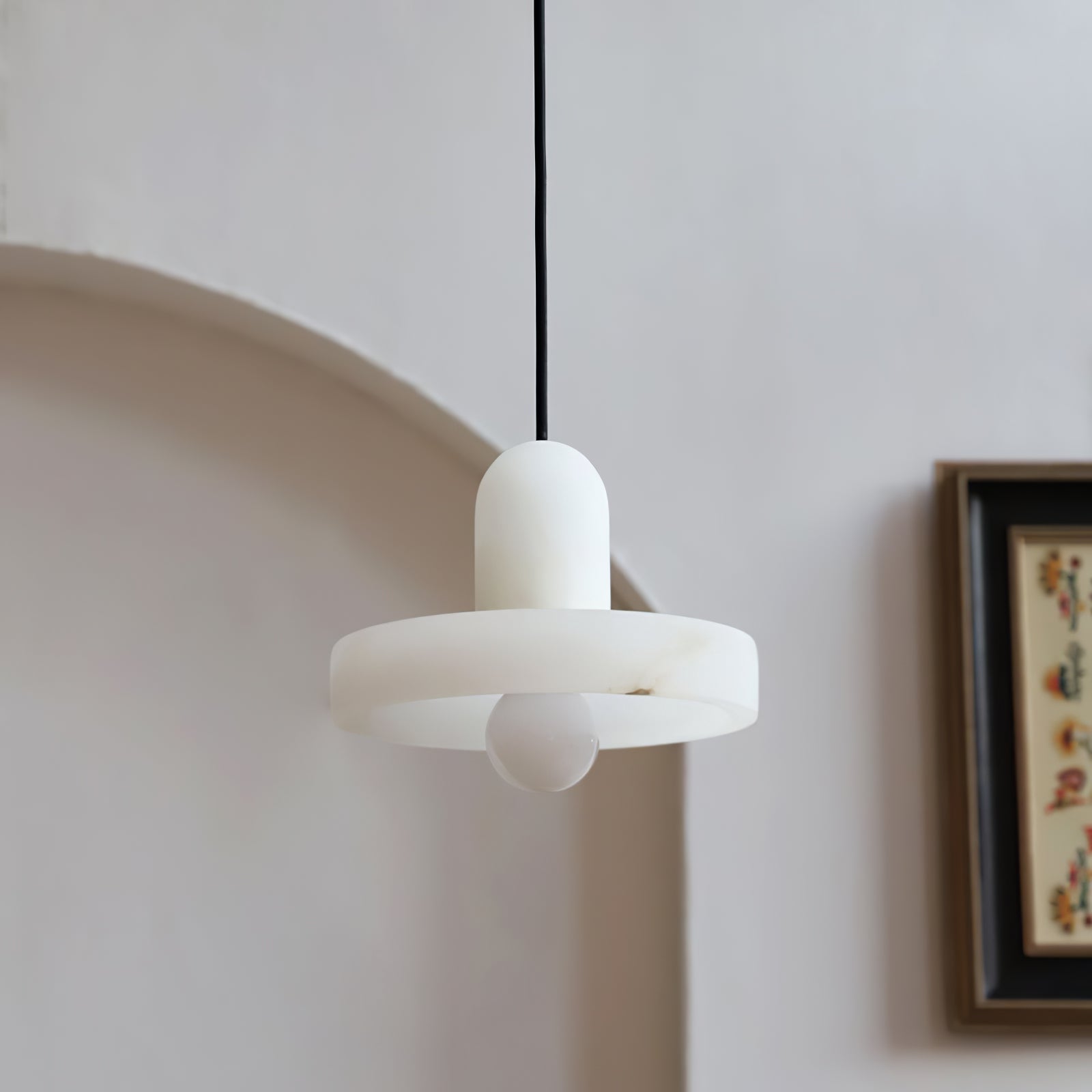 Witte Alabaster Marmeren Hanglamp