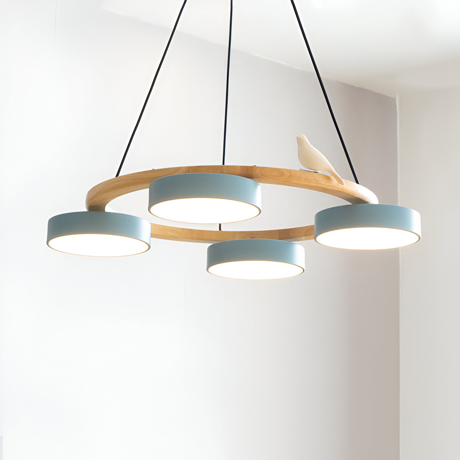 Sienna Nordic Acrylic Bird Round Pendant Light