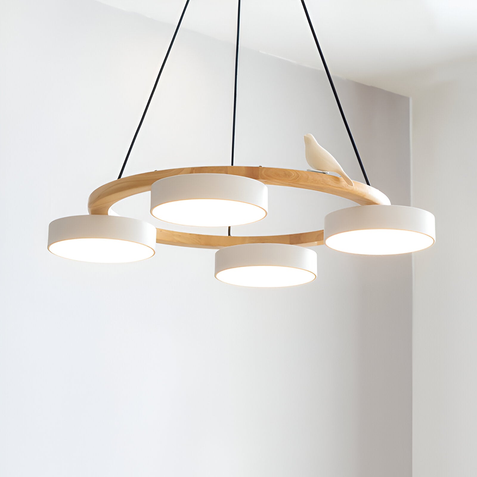 Sienna Nordic Acrylic Bird Round Pendant Light