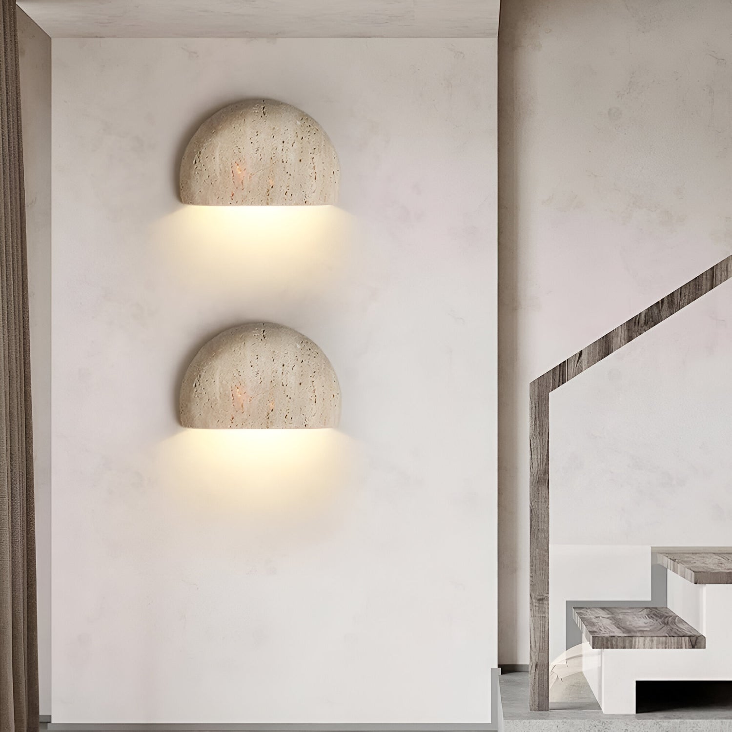 Medieval Style Travertine Wall Lamp