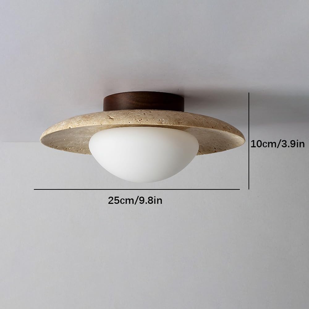 Natürliche nordische minimalistische Travertin-Deckenlampe