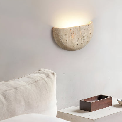 Medieval Style Travertine Wall Lamp