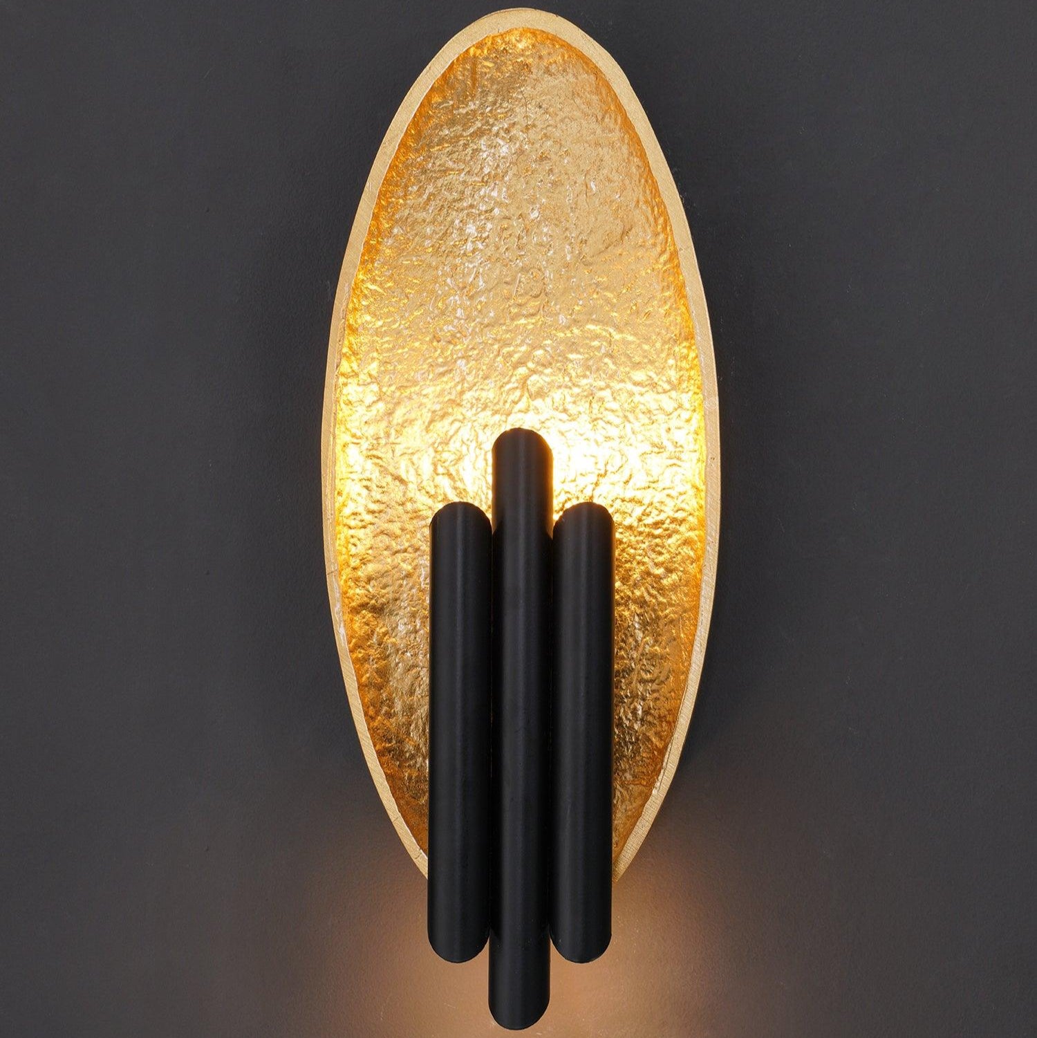 Oval Gold Foil Wall Lamp