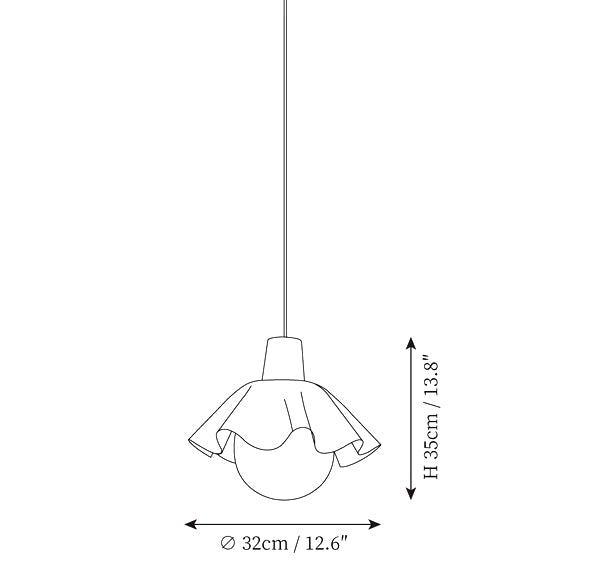 Lámpara colgante de flores de madera estilo nórdico