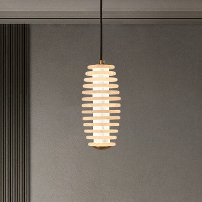 Lustre LED en acrylique creux rond scandinave