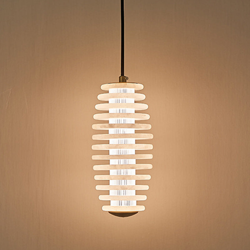 Lampada a sospensione LED in acrilico cavo rotondo scandinavo