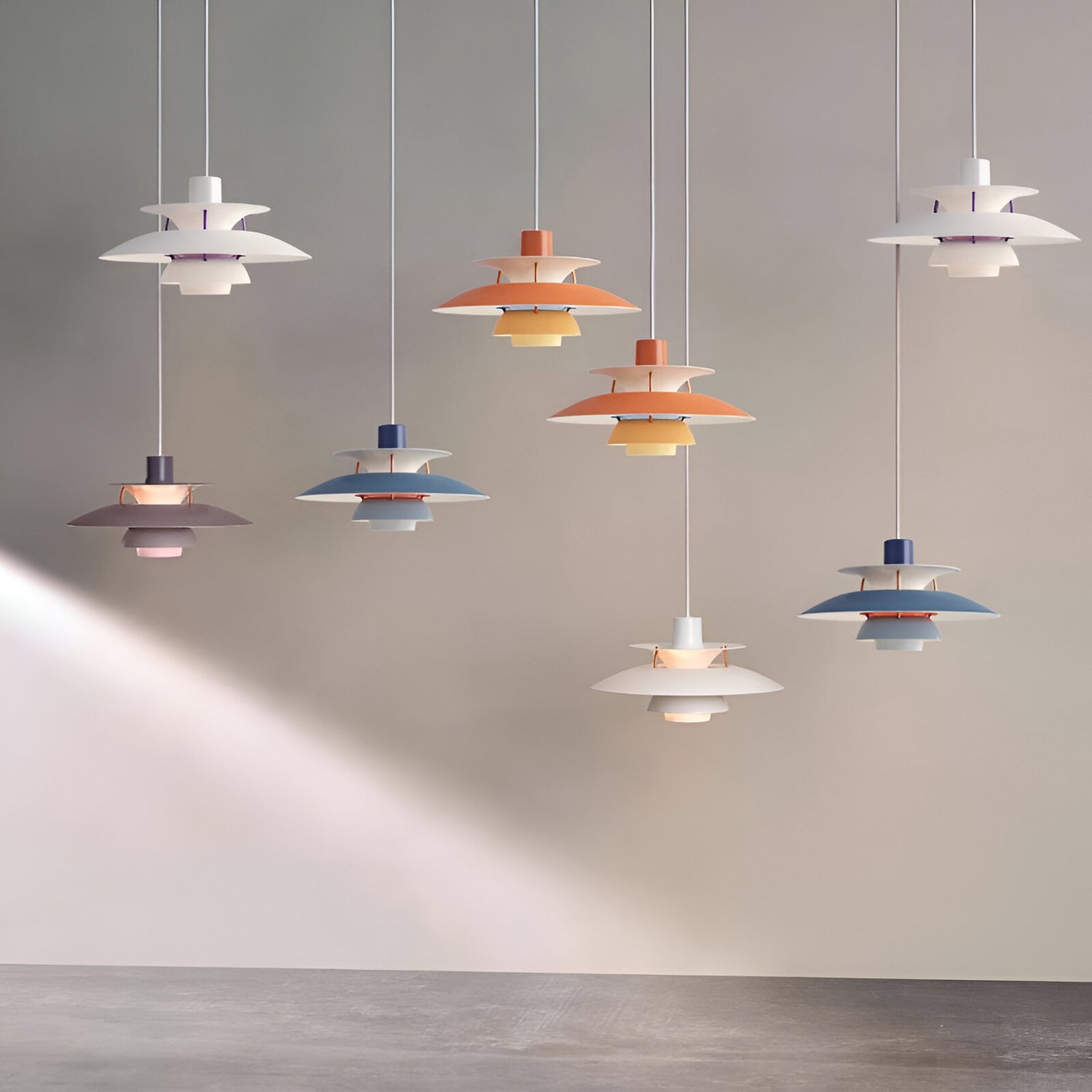 Nordic Modern Flying Layered Shade Pendant Lamp