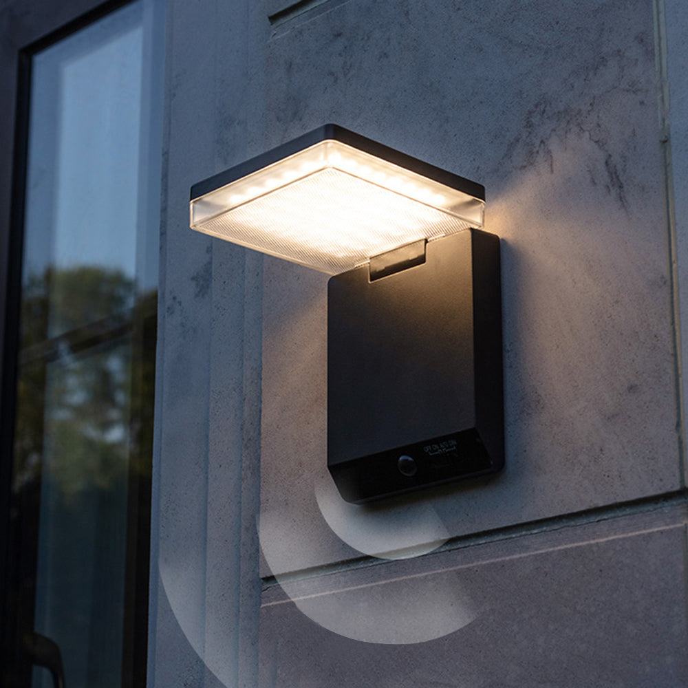 Modern Acrylic Solar Sensor Waterproof Outdoor Wall Lamp