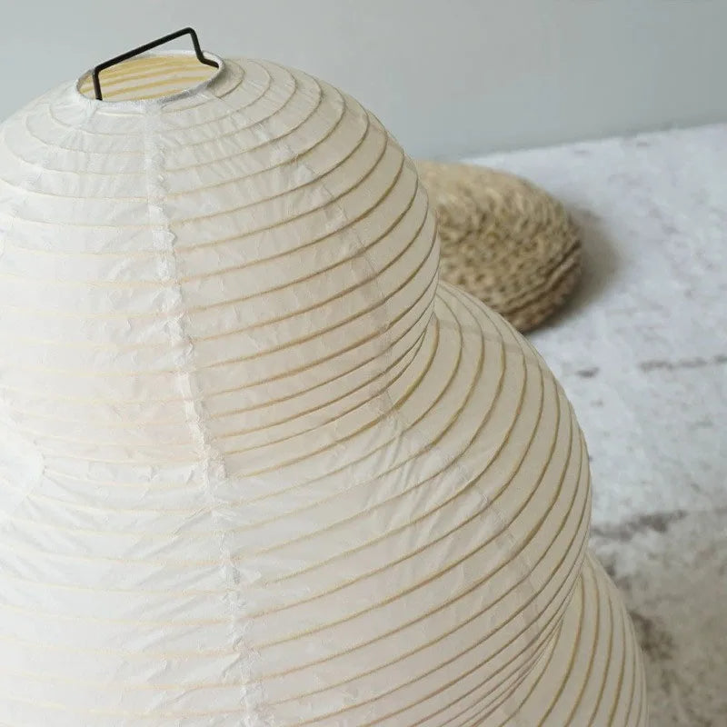 Japanese Wabi-Sabi White Rice Paper Table Lamp