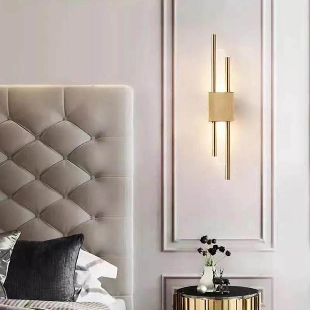 Refined Radiance Marble Accents Wall Lamp