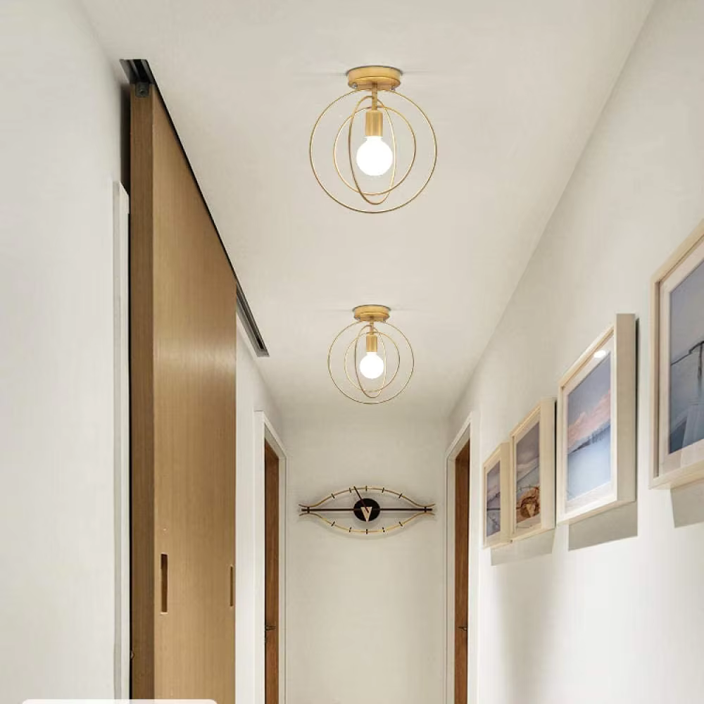 Golden Ring Ceiling Lamp