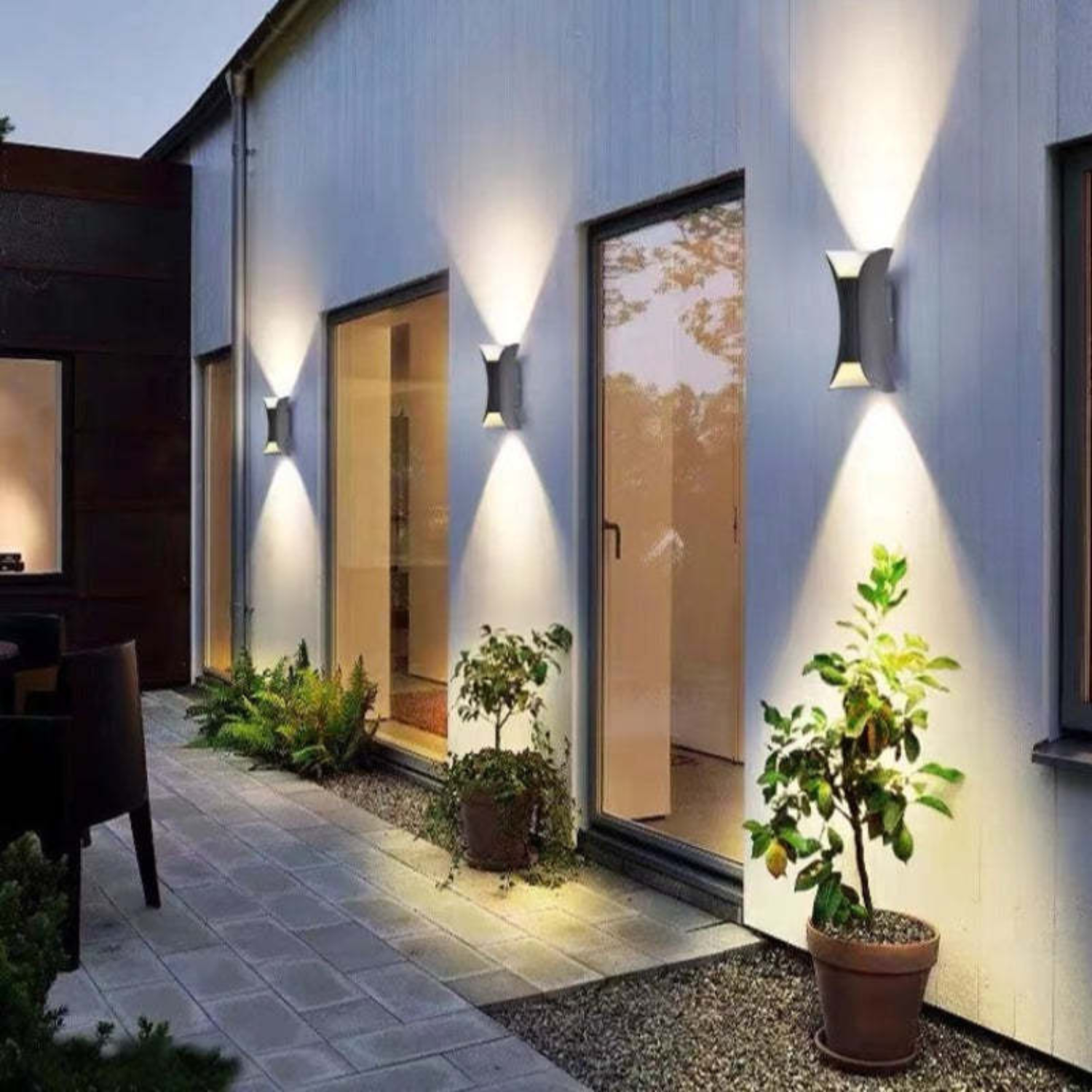 Aluminum Outdoor Night Glow Wall Lamp