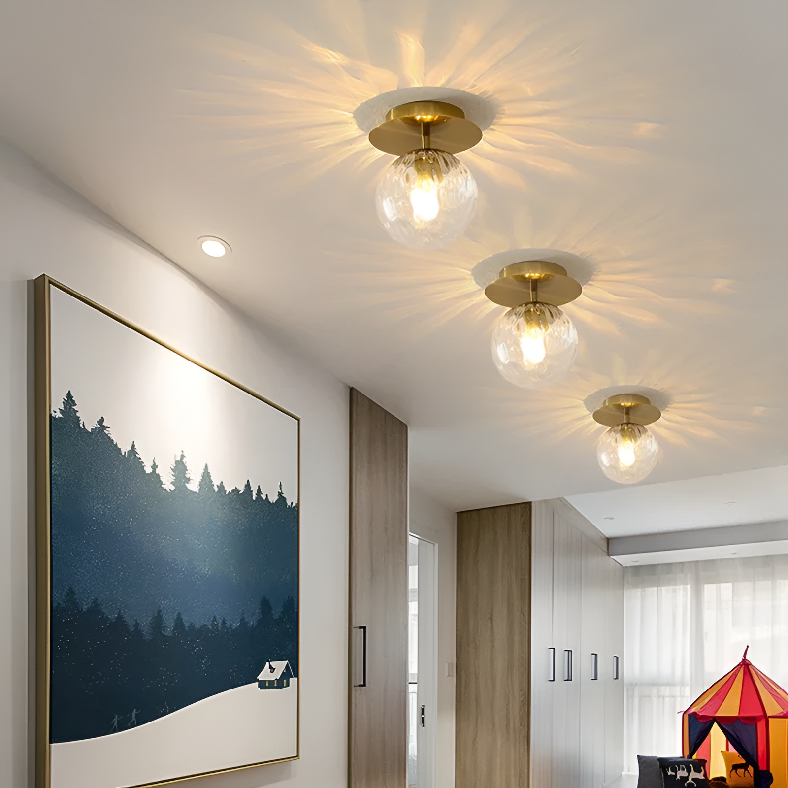 Lumière de plafond LED pour allées et couloirs